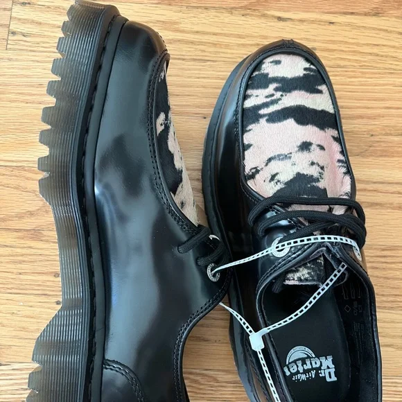 NEW Dr. Martens Zeffir 3i Bex Buttero Hair On Black Leather Men Size 9/Womens 10 - Picture 3 of 9